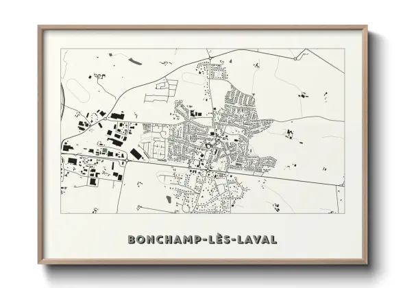 Une affiche de carte sur Bonchamp-lès-Laval