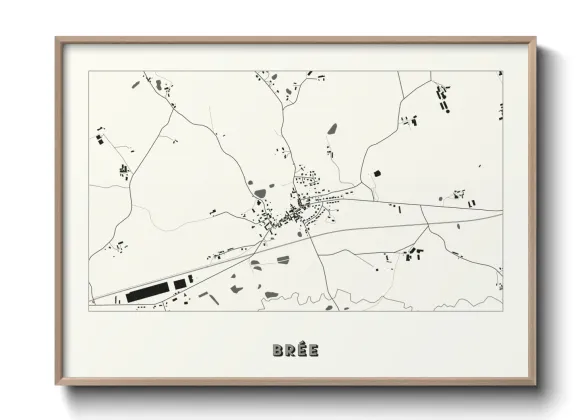 Une affiche de carte sur Brée