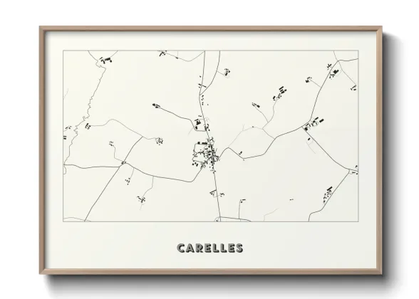 Une affiche de carte sur Carelles