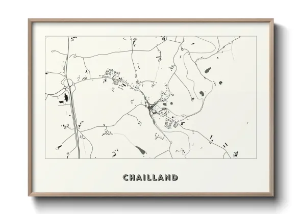 Une affiche de carte sur Chailland