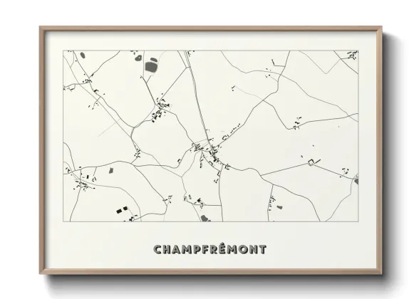 Une affiche de carte sur Champfrémont