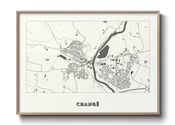 Une affiche de carte sur Changé