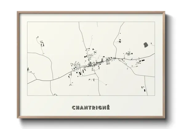 Une affiche de carte sur Chantrigné