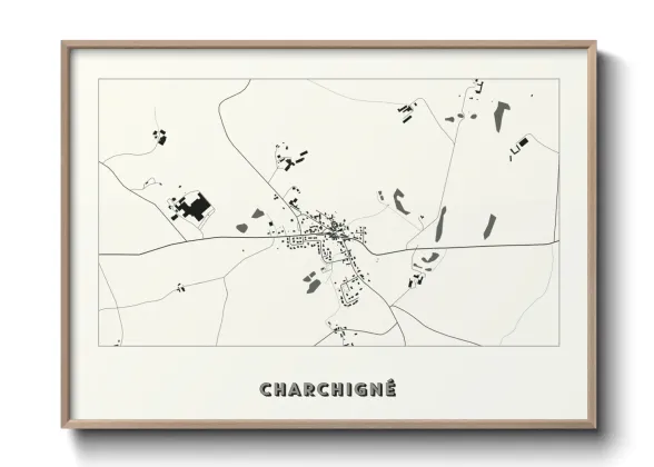 Une affiche de carte sur Charchigné