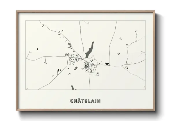 Une affiche de carte sur Châtelain