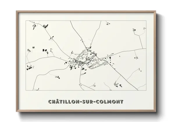 Une affiche de carte sur Châtillon-sur-Colmont