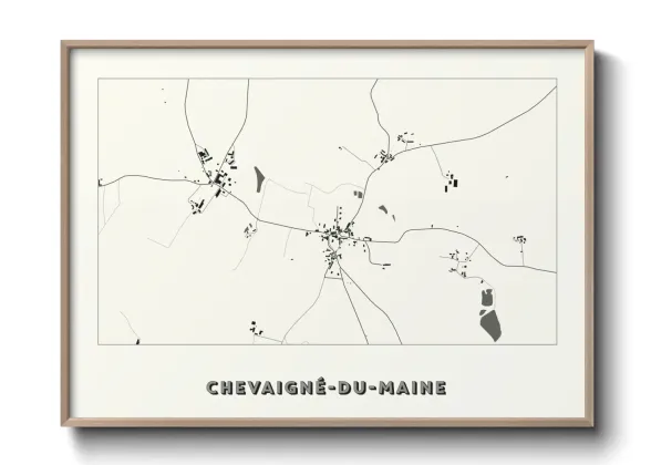 Une affiche de carte sur Chevaigné-du-Maine