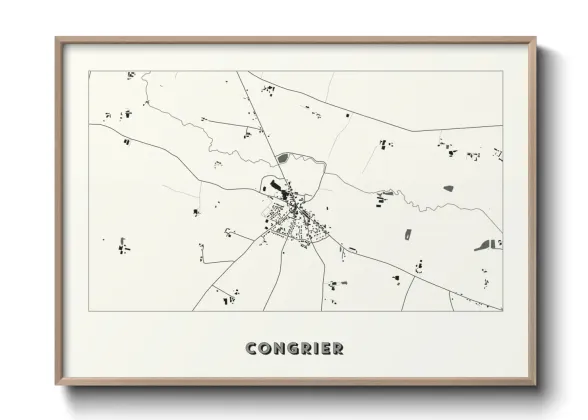 Une affiche de carte sur Congrier