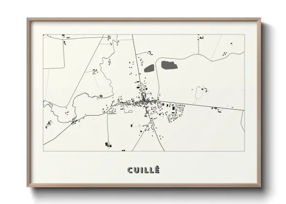 Une affiche de carte sur Cuillé