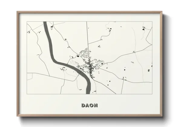 Une affiche de carte sur Daon