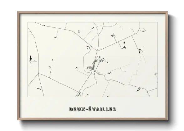 Une affiche de carte sur Deux-Évailles
