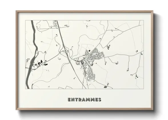 Une affiche de carte sur Entrammes