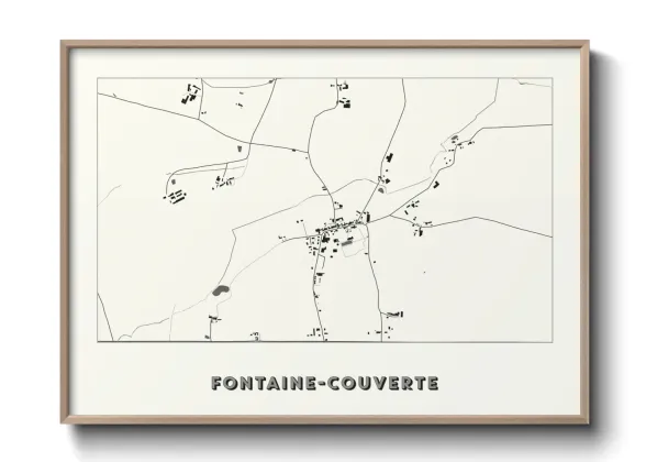 Une affiche de carte sur Fontaine-Couverte