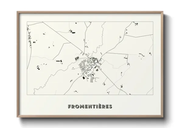 Une affiche de carte sur Fromentières