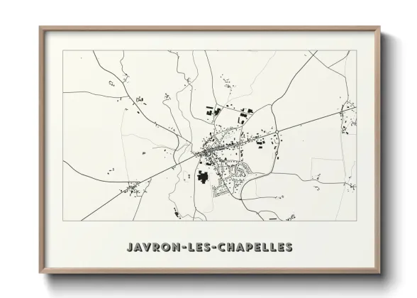 Une affiche de carte sur Javron-les-Chapelles