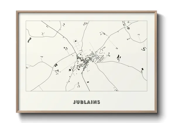 Une affiche de carte sur Jublains