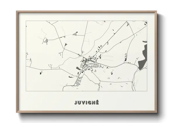 Une affiche de carte sur Juvigné