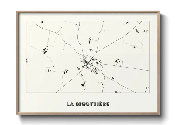 Une affiche de carte sur La Bigottière