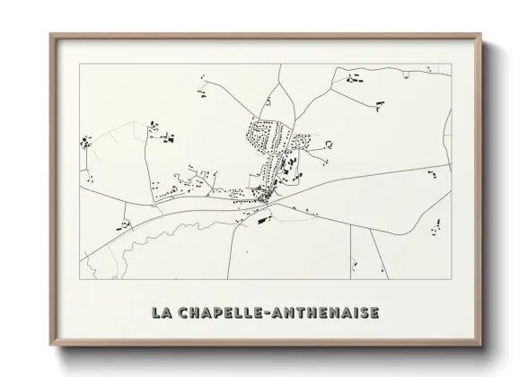 Une affiche de carte sur La Chapelle-Anthenaise