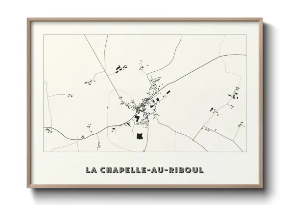 Une affiche de carte sur La Chapelle-au-Riboul