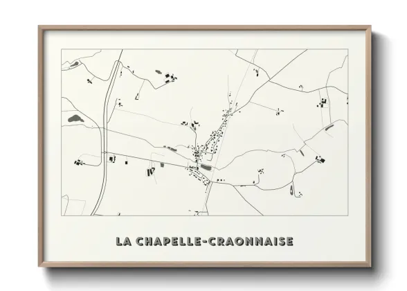 Une affiche de carte sur La Chapelle-Craonnaise