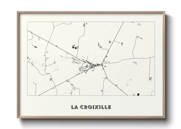 Une affiche de carte sur La Croixille