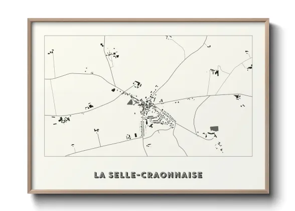 Une affiche de carte sur La Selle-Craonnaise