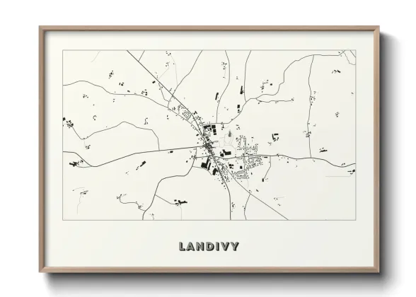 Une affiche de carte sur Landivy