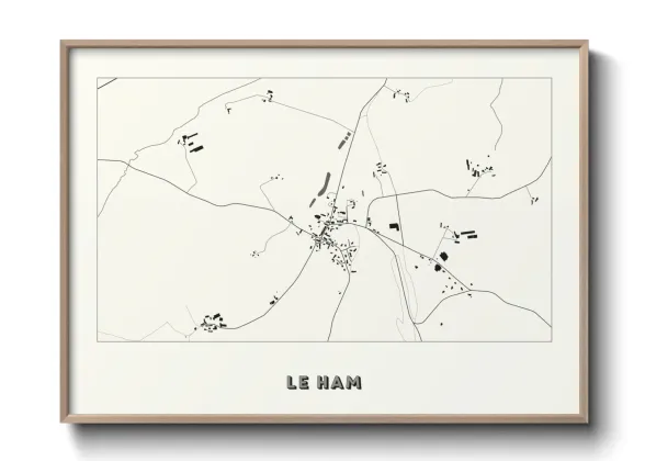 Une affiche de carte sur Le Ham