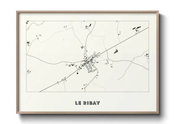 Une affiche de carte sur Le Ribay