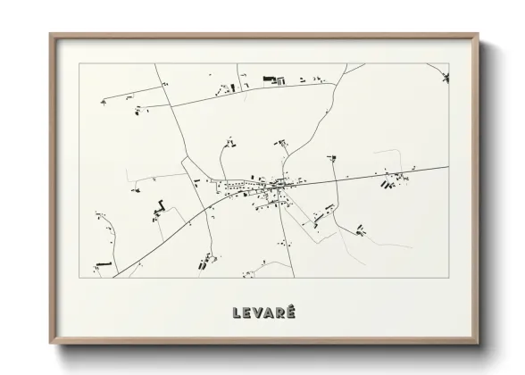 Une affiche de carte sur Levaré