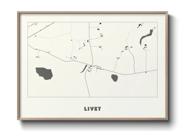 Une affiche de carte sur Livet