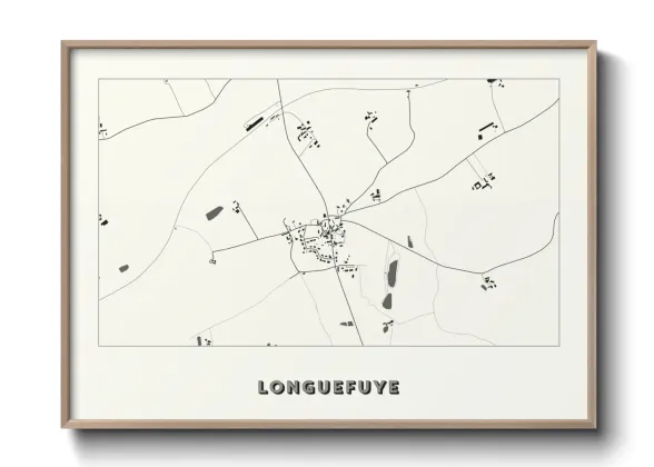 Une affiche de carte sur Longuefuye