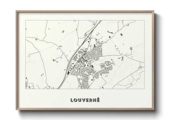 Une affiche de carte sur Louverné