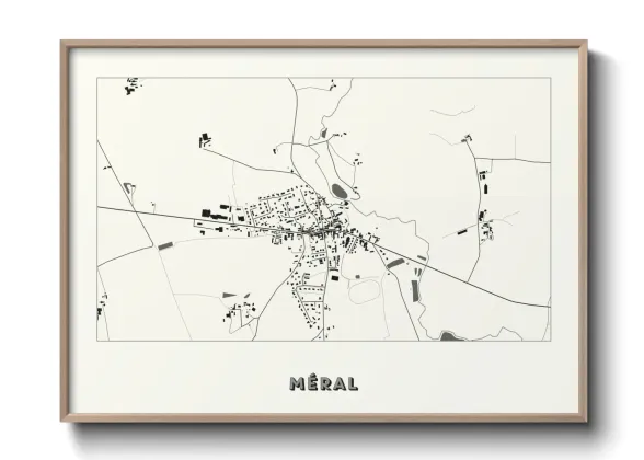 Une affiche de carte sur Méral