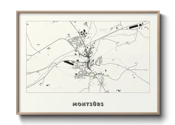 Une affiche de carte sur Montsûrs