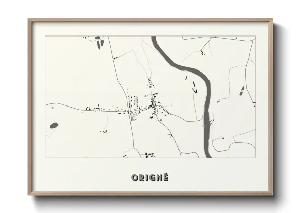 Une affiche de carte sur Origné
