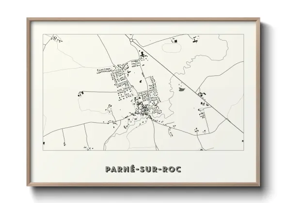 Une affiche de carte sur Parné-sur-Roc