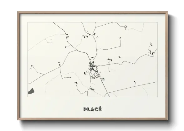 Une affiche de carte sur Placé
