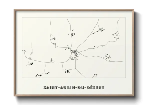 Une affiche de carte sur Saint-Aubin-du-Désert