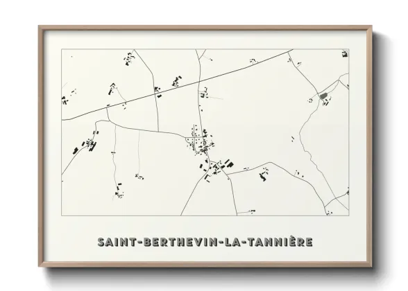 Une affiche de carte sur Saint-Berthevin-la-Tannière
