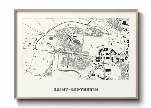 Une affiche de carte sur Saint-Berthevin