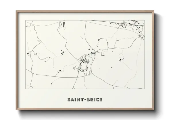 Une affiche de carte sur Saint-Brice