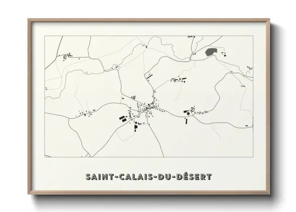 Une affiche de carte sur Saint-Calais-du-Désert