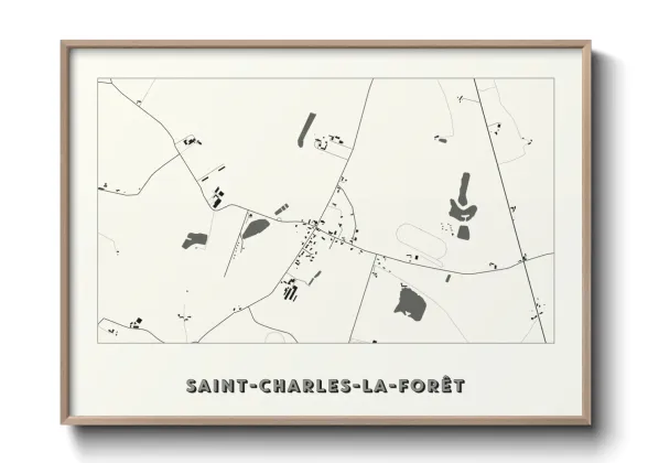 Une affiche de carte sur Saint-Charles-la-Forêt