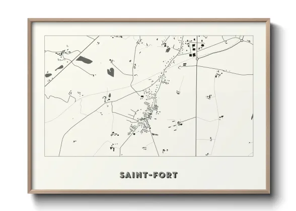Une affiche de carte sur Saint-Fort