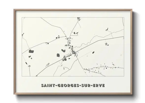 Une affiche de carte sur Saint-Georges-sur-Erve