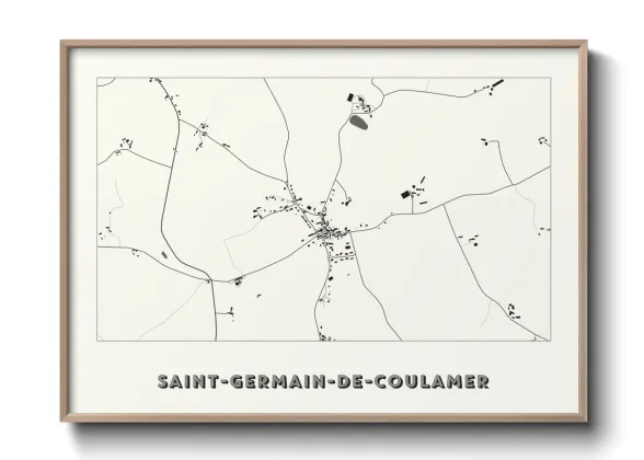Une affiche de carte sur Saint-Germain-de-Coulamer