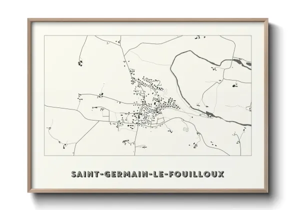 Une affiche de carte sur Saint-Germain-le-Fouilloux