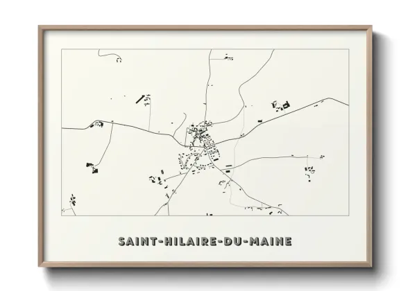 Une affiche de carte sur Saint-Hilaire-du-Maine